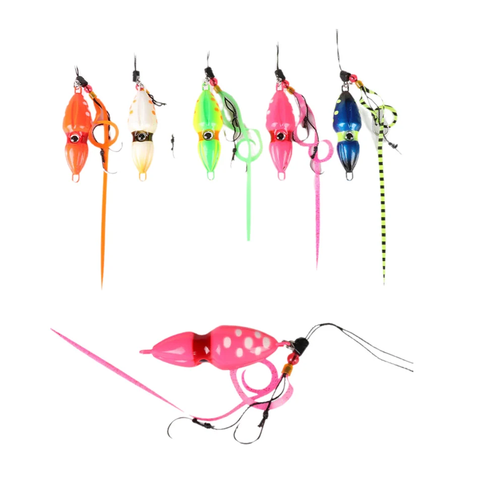 40G-250G Squid Pesca Inchiku kovová prípravná hlava Leurre Octopus Sukňa Japan Japan Kingfish Snapper Grouper Slow návnada Rybárska návnada