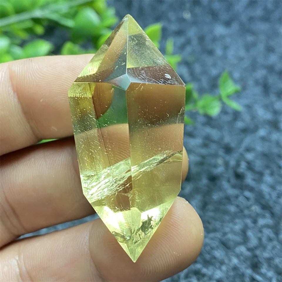 40G Natural Clear Citrine Double Tip Energy Bar Reiki Lieha krištáľové body Garden Home Decor Feng Shui Wealth Darčeková meditácia