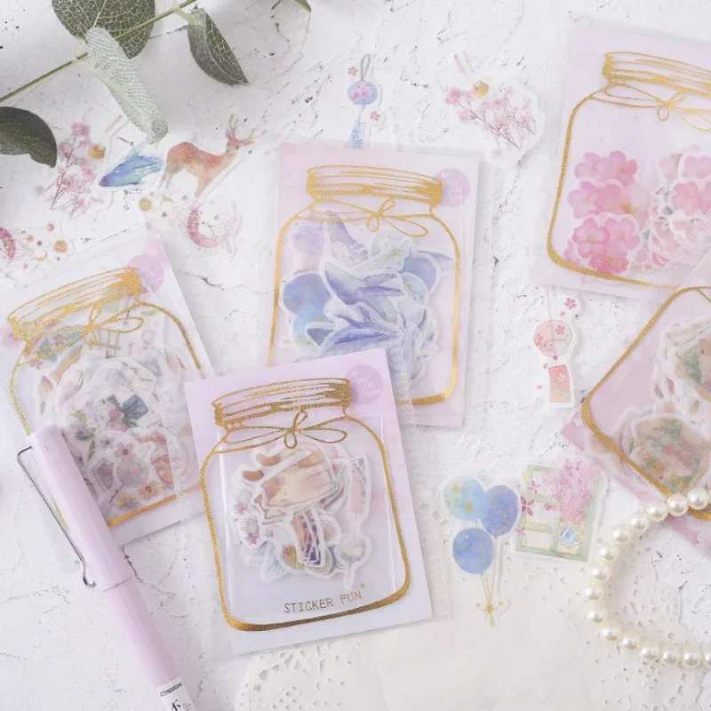 40ks/balenie japonského dievčaťa Heart Hot Raxing for Childrent Scrapbook Book Decortions Stickers