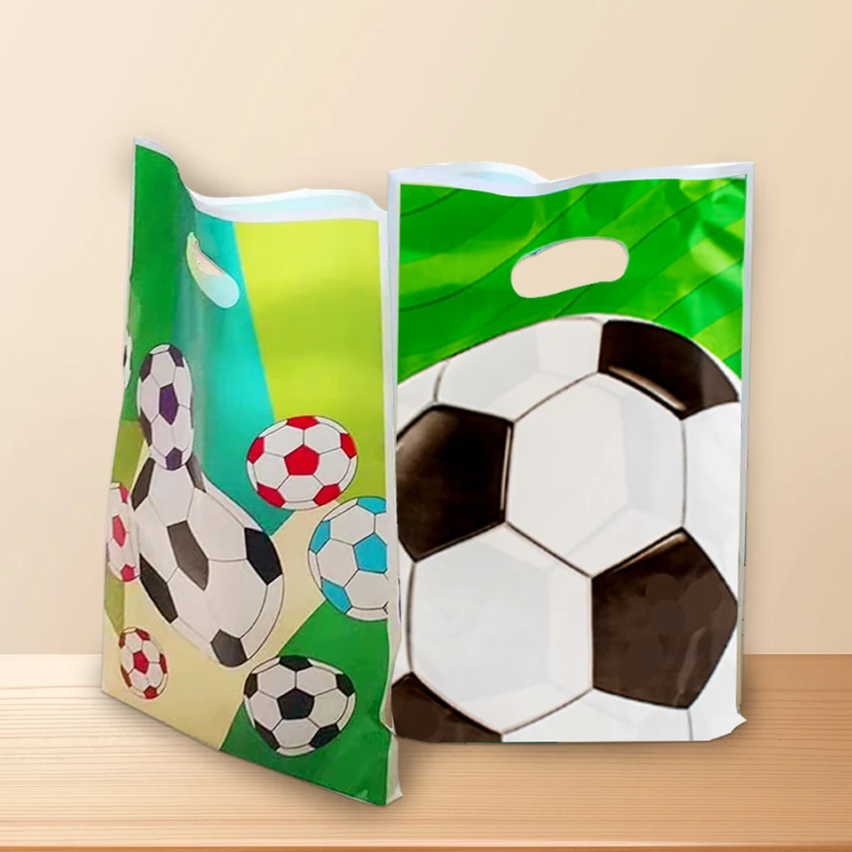 40ks darčekové balenie Kids Candy Bag Sport téma futbalová párty taška roztomilý tlačený darček darček pre futbalové puzdro Organizátor úložného priestoru