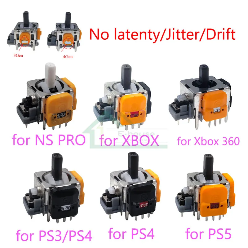 40ks Hall Effekt Joystick 3D Analog Joystick Sensor Modul pre radiče PS3/PS4/PS5/NS Pro/Xbox One/360