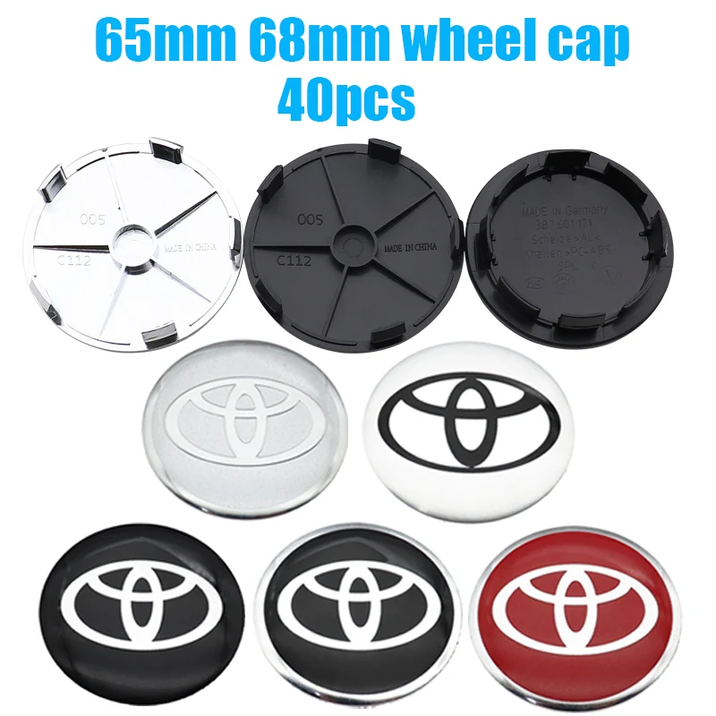 40ks najnovšie 65 mm 68 mm logo Emblem Empl Center Center Cap Auto Rim Repit Resit Oproof Opch Badge Covers Styling Príslušenstvo