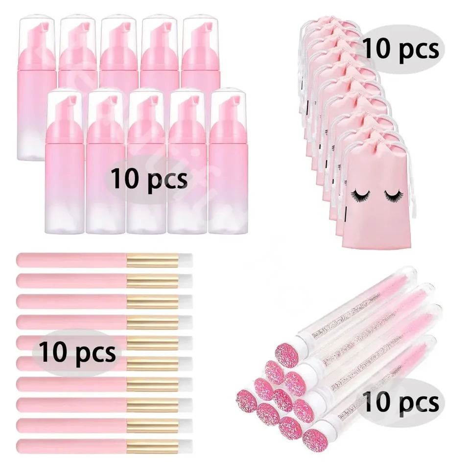 40ks/set Foam Bicte Brush 60 ml Plastické prázdne penové čerpadlo fľašu fľašu na ruky make -upu fľaše Čistiaci prostriedok na výrobu náradia na starostlivosť o pleť