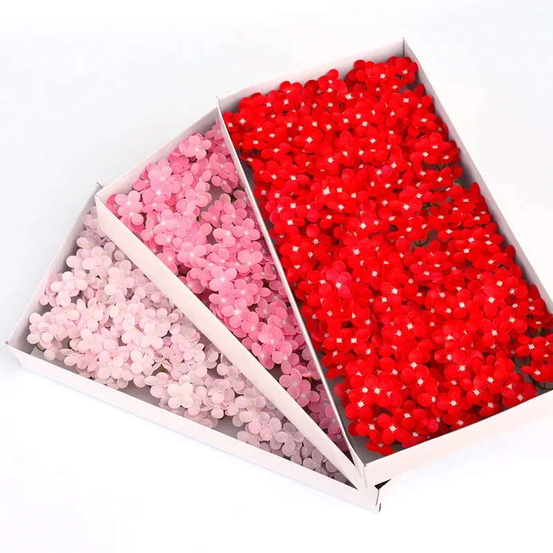40ks/taška 9x6cm Hydrangea umelá kvetina hlava Veterna Forever Rose Birthday Valentine DIY Darčeková skrinka kytica Svadobná dekorácia