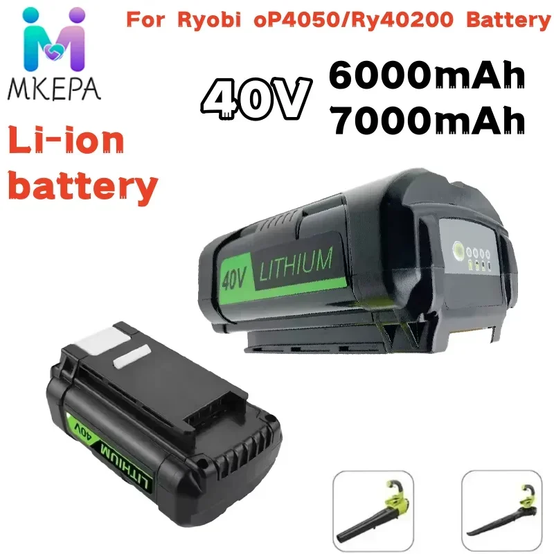 40V 6AH7AH Vysokú lítiovú batériu, pre RYOBI RY40200 BATTÁLNA BATTERIÁLNA OP4050 OP4026, RY40430 RY40770, RYOBI RY OP Nabíjačka
