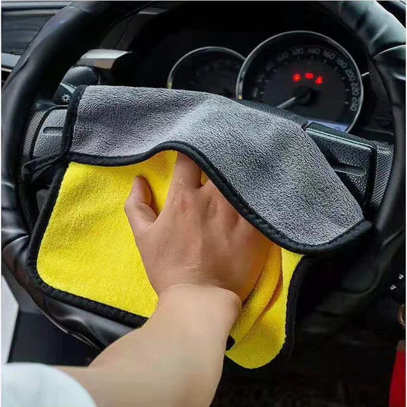 40x40cm Coral Velvet Car Toradel Multifunkčný autá utierka s obojstrannou čistiacou látkou Zhruba Absorpčné auto čistenie auta Uterák