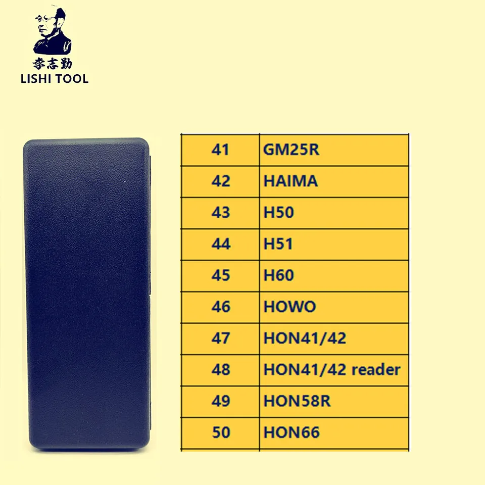 41# -50# Lishi Tool 2 In 1 GM25R Haima H50 H51 H60 Howo Hon41 42 Hon41 42 Reader Hon58r Hon66