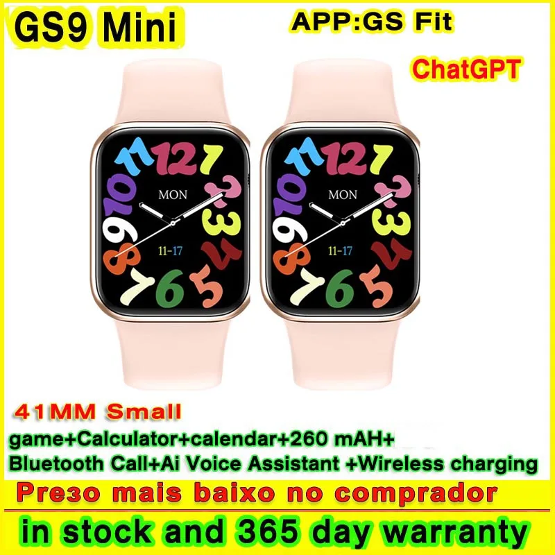 41 mm GS9 Mini Women Smart Watch Chatgpt 1,77 palca Bluetooth Call Voice Assistant IP67 Witerprope Sport Lady Smartwatch