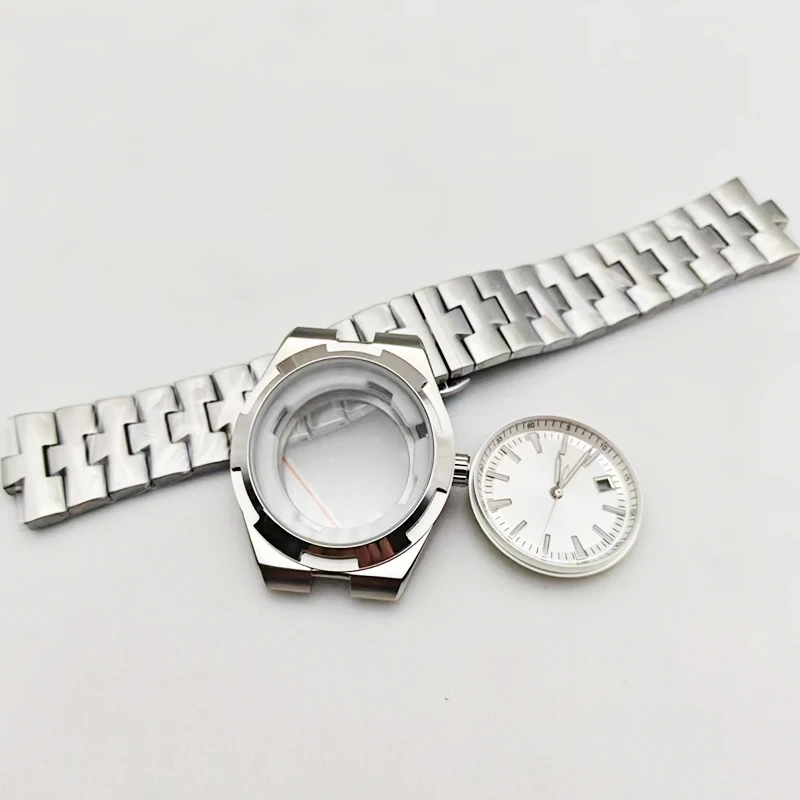 41 mm hodinky príslušenstvo Automatické mechanické hodinky Kombinácia puzdra bieleho číselníka z nehrdzavejúcej ocele Fit Fit 2813 8215 Pohyb