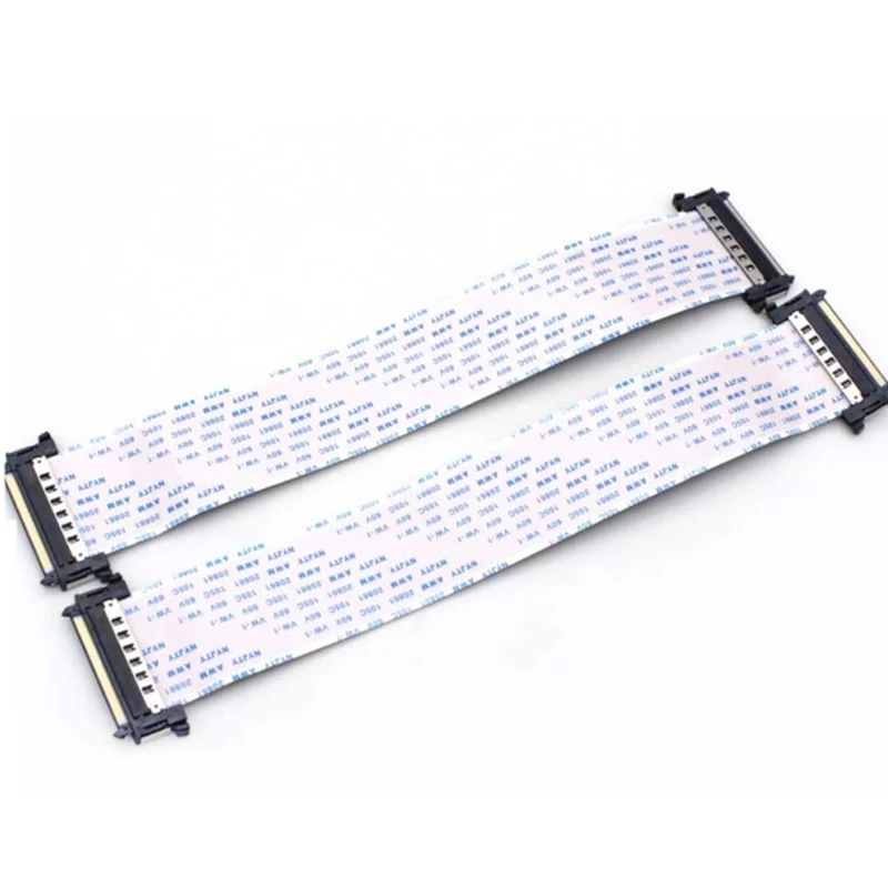 41pin 51pin I-PEX 4K LVDS Ultra HD LCD Strip kábel 0,5 mm tón AWM 20861 20706 105C 60V VW-1 V-KY ONE 51P FFC Dvojitá hlava FFC