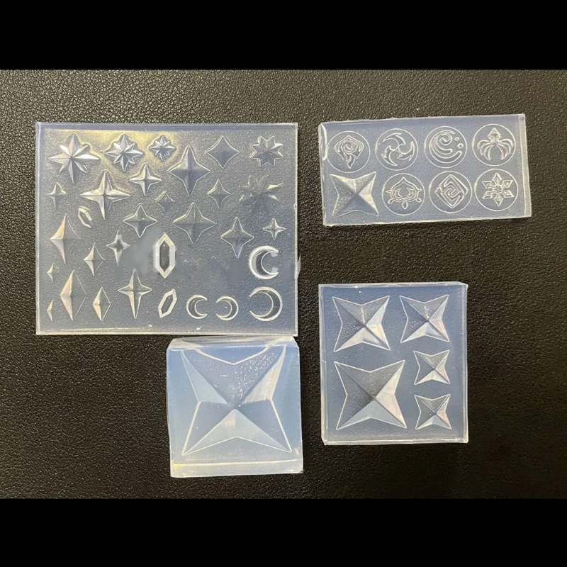41xc Mini Gem Stone Silikone Fold Epoxidová živici pleseň 3D náradie na pečenie