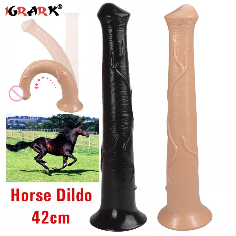 42 cm realistické dildá s dlhými zvieratami pre ženy lesbické análne veľké obrovské prísavky dildo remienok na penis dospelých Erotic Sex Hračky