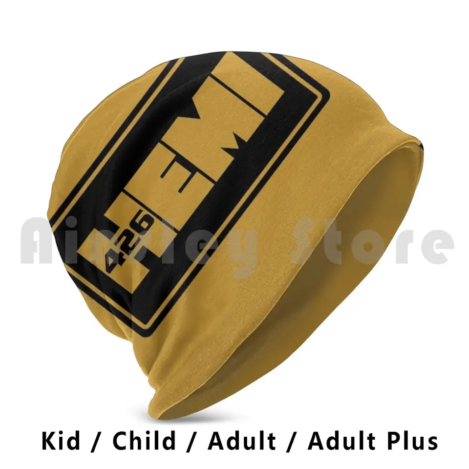 426 Hemi Mopar Gold On Black Logo Fan Fan Art Beanie Hedging Cap DIY Print Cushion Logo Symbol Symbol Hellephant
