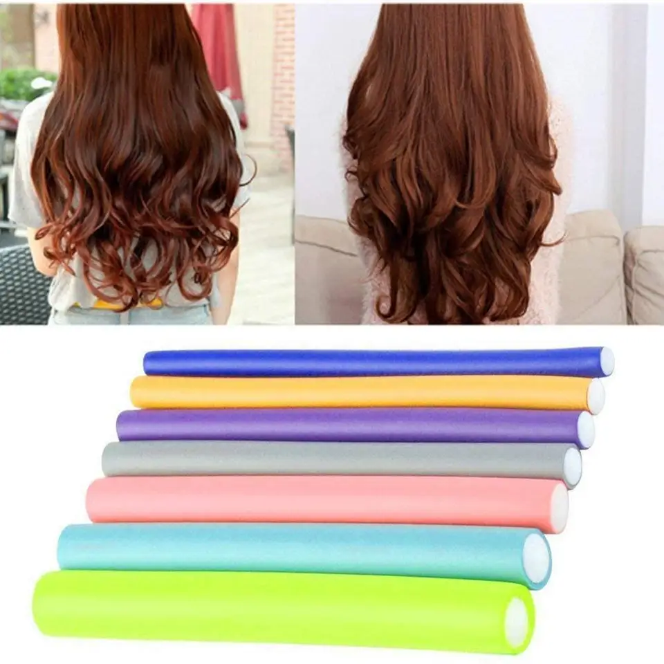 42ksové natáčky natáčania Hair Not Tepera Set Flexibilné curlingové tyče Bendy Soft DIY Styling Tools pre dlhé stredne krátke vlasy na spánok