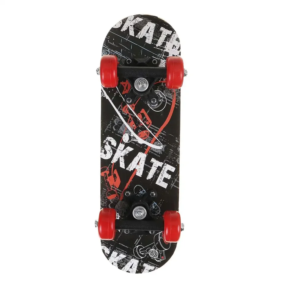 43 cm detské deti skateboard skate doska javor drevo s dvojitým rockerom skate doska skateboard pre skateboarder outdoor Sport