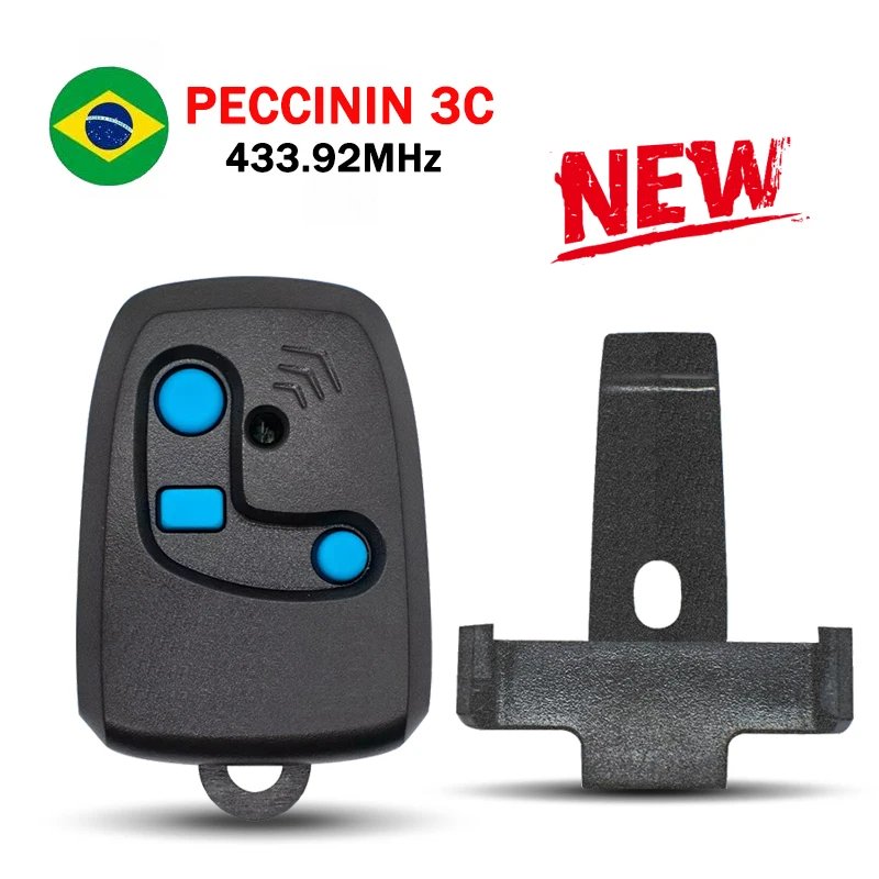 433.92MHz Rolling Code Garage Gara Gate Diaľkové ovládanie pre Peccinin 3C Electric Gate Venmitter s radičom klipu Peccinin Gate Ovládač