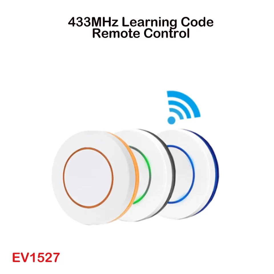 433 MHz 1 CH Tlačidlo EV1527 Prepínač diaľkového ovládača RF Prepínač bezdrôtového ovládača pre inteligentné domáce garážové dvere otvárač dverí Alarm