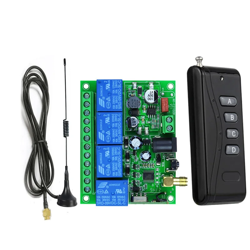 433 MHz DC12V 24V 36V RELID REFILU RF WIRELSS DISTORECTION PRÁCA PRÁCA PRÁCA ELEKTRICKÝ BYCLE/ventilátor/motor/osvetlenie
