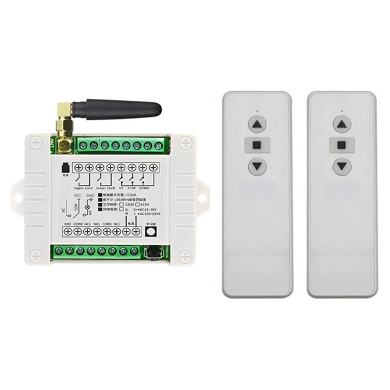 433 MHz RF 12V 24V 36V Elektrické dvere/záclony/okrúhle