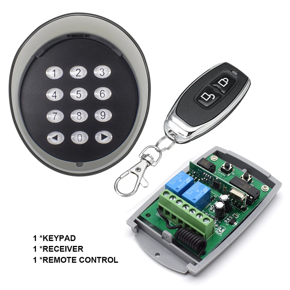 433 MHz Rolling Code Wireless Numeric Keypad Dverne Lock pre vstupnú bránu Číselná klávesnica Garážové garážové dvere Swing Gate Sling Gate Otvárač brány