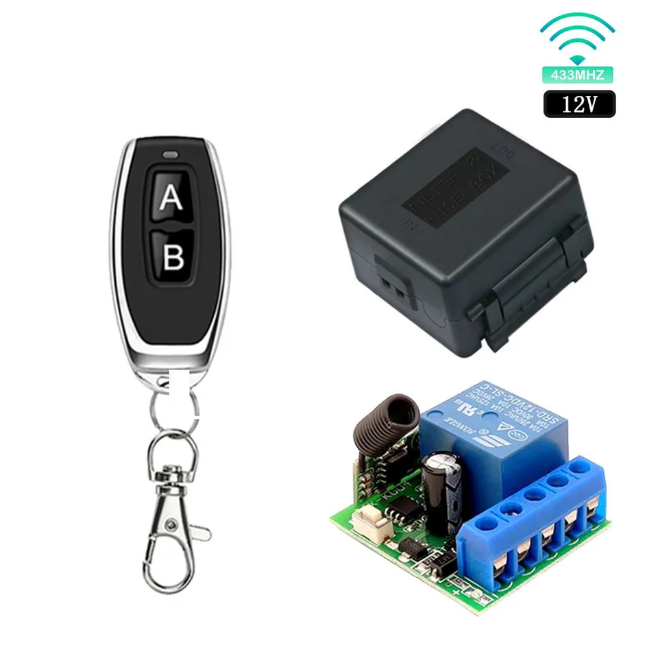433 MHz Universal Gate Spínač diaľkového ovládača DC 12V 10A Reléový prijímač Mini modul diaľkové ovládanie pre brány LED garážové dvere