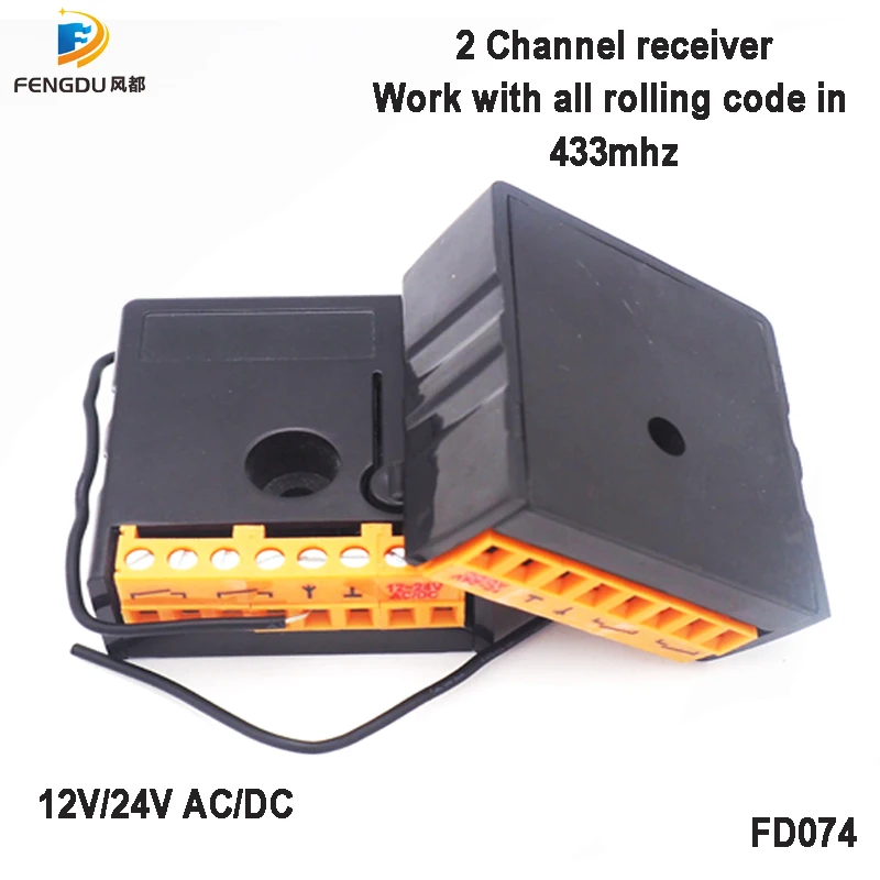 433 MHz Univerzálny bezdrôtový prepínač diaľkového ovládača DC12V/24V 2CH RELE RELIVE RELIVER MODUL RF GATE OTVORENIE GARAGE DVERE Prijímač
