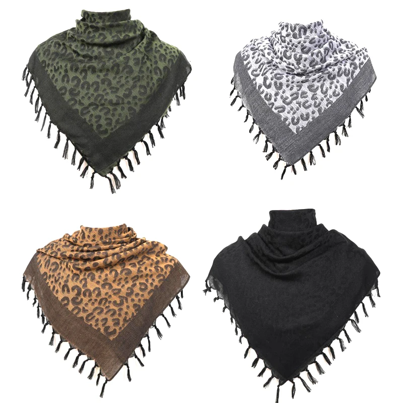 43x43inch šál Shemagh taktická púšť Keffiyeh hlava krk šál arabský zábal leopard tlačiť veterné veterné turistické turistické šál