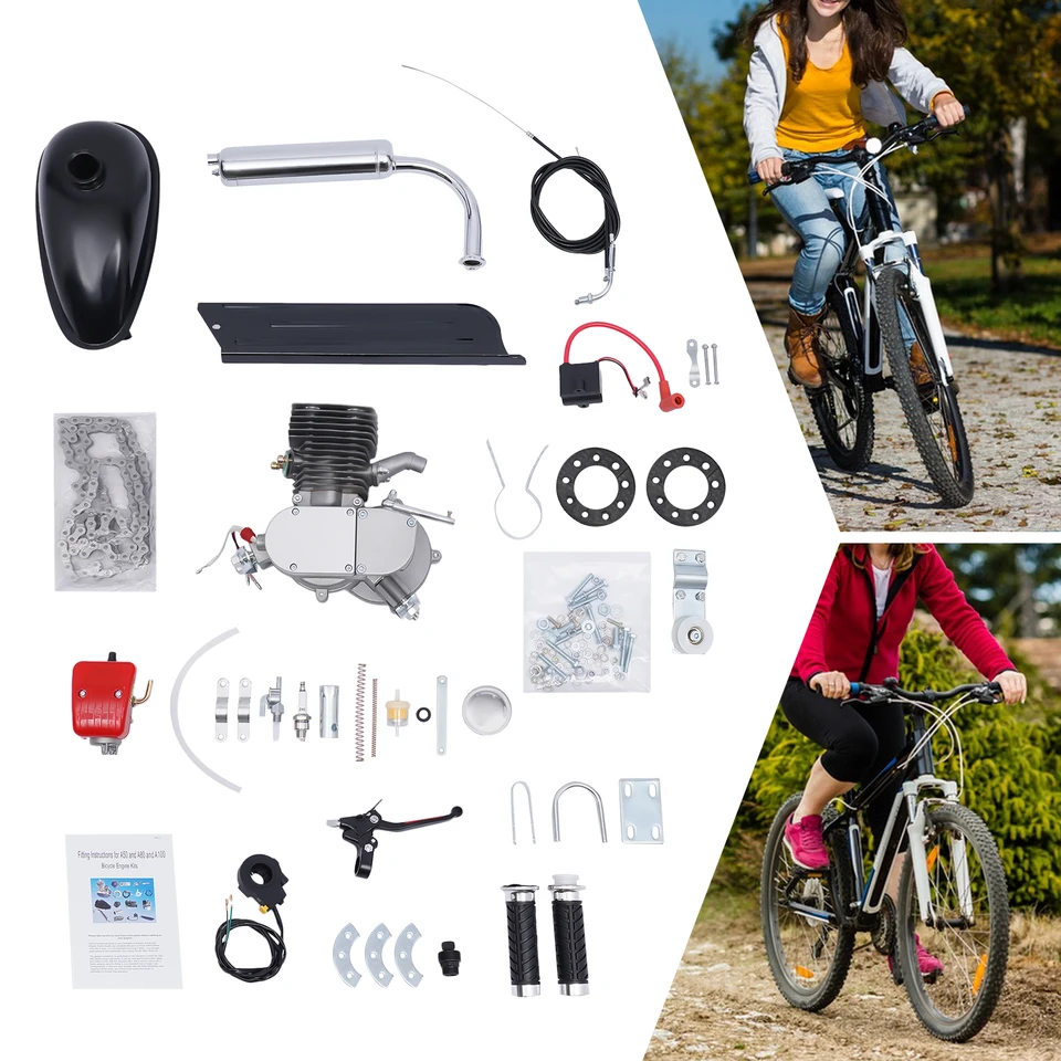 44/36 zub 100cc Súprava plynových motorov pre bicykel Plynový bicykel Plynový bicykel Kompletná súprava motorov motorov s motorom bicyklov