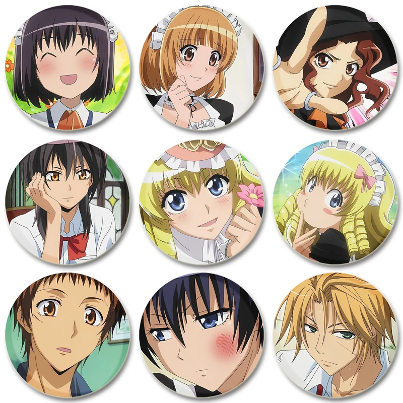 44/58/32 mm slúžka Sama! Manga postava Pins Tinplate Badge DIY Cartoon Brošes pre fanúšikov zbierka darčeky oblečenie klobúk dekorácia