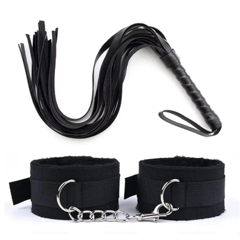 44 cm páska Whip Flogger plyšový nylon plyšový sex pút bondage otrok Exotické doplnky hračky pre páry dospelých hier