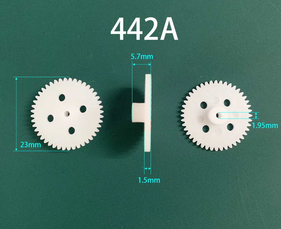 442A 0,5 m 23 mm modul prevodového stupňa 0,5 44 zubov Plastové koleso Hračky
