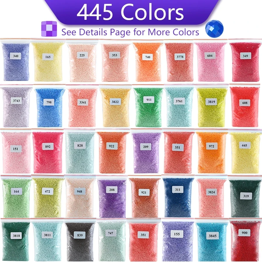 445 DMC Farby Veľkoobchod zipsové vrecká voľné vŕtačky Vysoko kvalitné živice kamene pre DIY Diamond Painting Square AB Crystal Glowing SP5