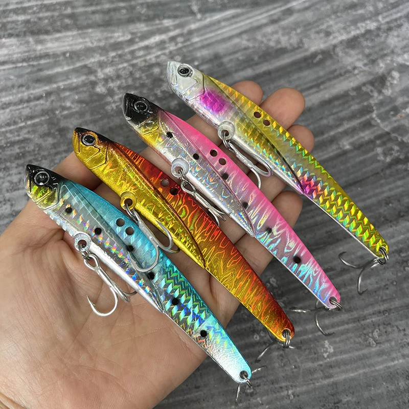 44G 110 mm potápanie kovových vibrácií RATLIN Rybárske návnady Long Casting Vib Swimbait Wobbler Pesca Umelé tvrdé návnady Zariadenie