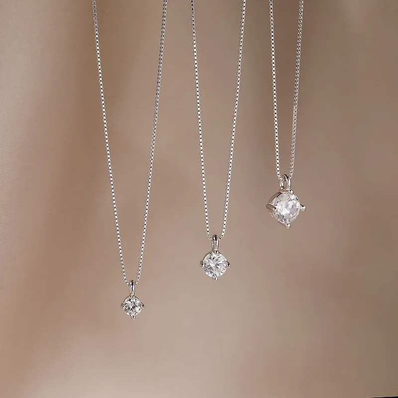 45 cm 925 Sterling Silver Box Retiad Retiad prívesok pre ženy pre ženy Trendy Minimalistický dizajn Šperky kúzla Fit narodeniny SL21