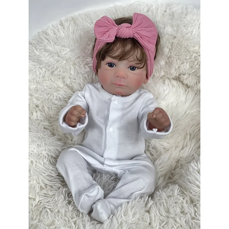 45 cm realistické záchranné rozkošné rozkošné znovuzrodené novonarodené dievča s menom Felicia Kids Toy Gift