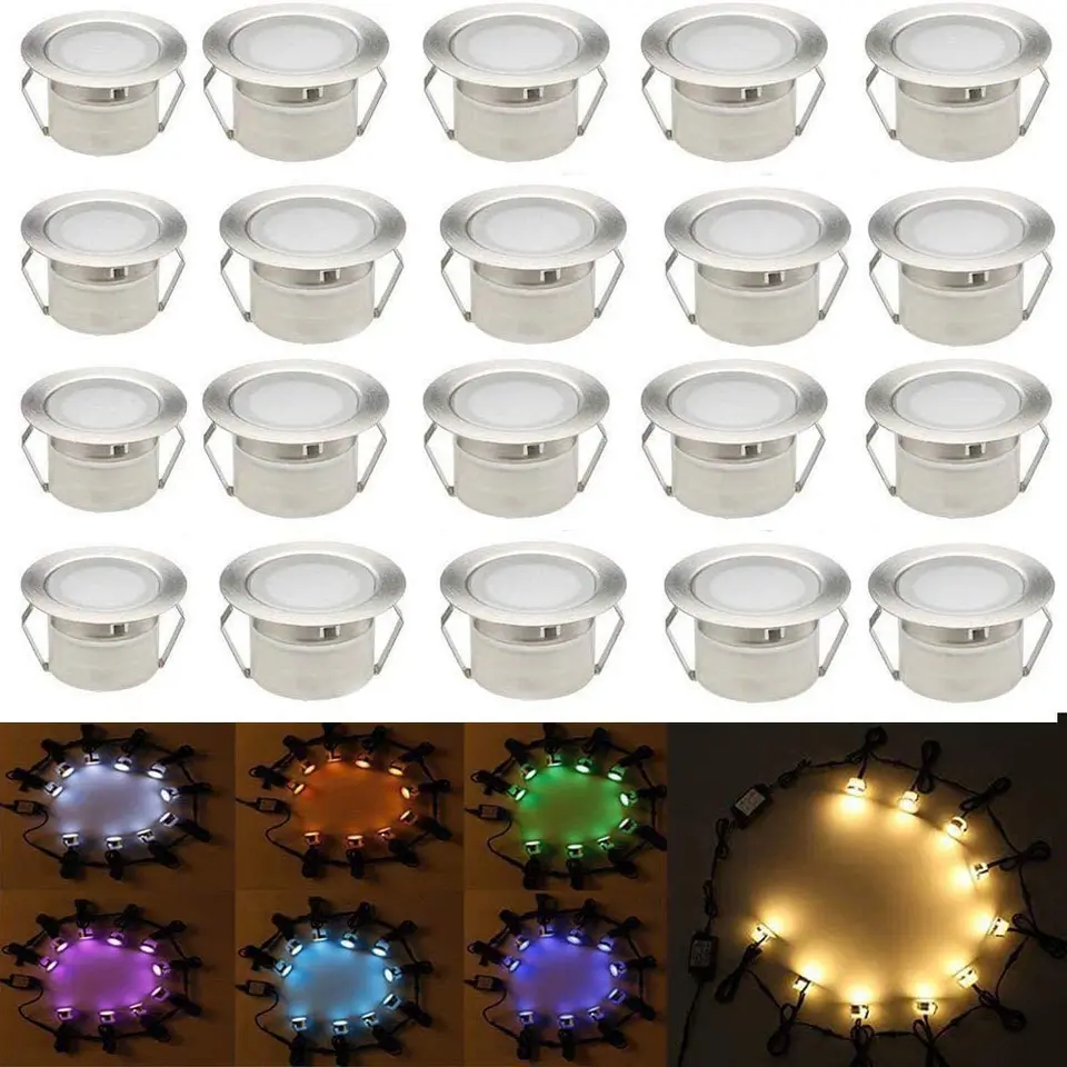 45 mm 10/20/30 IP67 Vodotesné DC12V zapustené LED svetlá LED paluby vonkajšie svetlo Lampla Krajina pre dvor