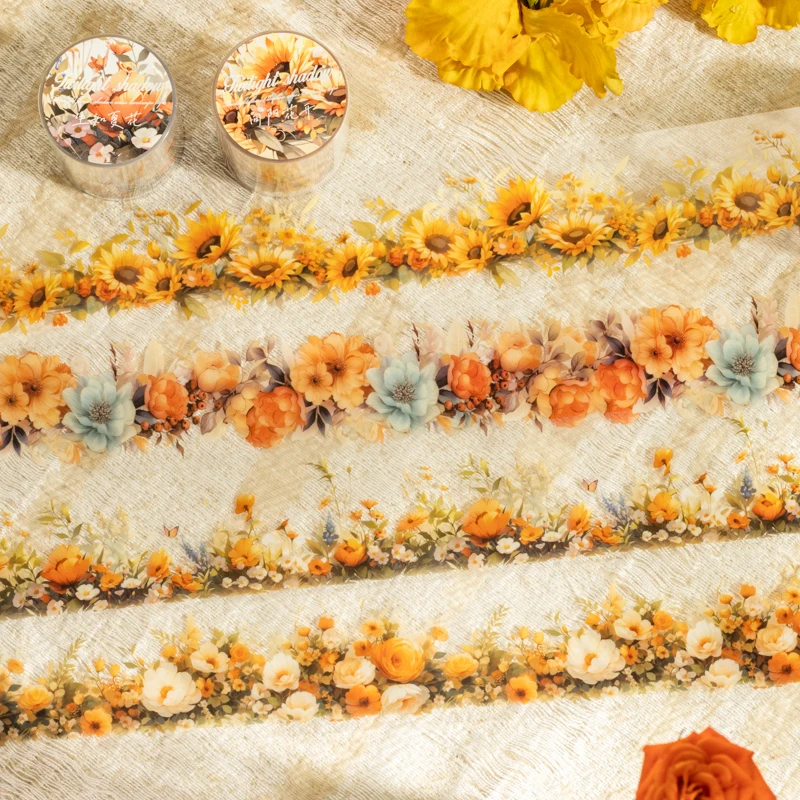 45 mm*2m 1 lot Twilight Flower Anthemy Masking Tapes Stationery Decor Journal DIY Scrapbooking Denník estetické pásky