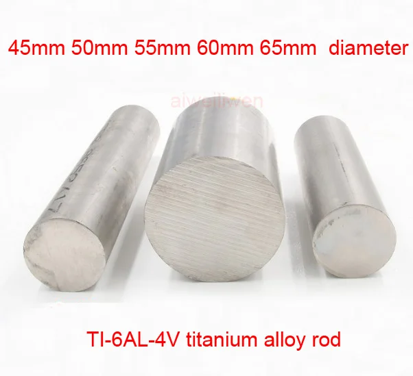 45 mm 50 mm 55 mm 60 mm 65 mm priemer 5 mm Pure Titanium Bar GR5 Titánska tyč TI-6AL-4V BT6 TA6V YATB640 TC4 Medical Ti Stick