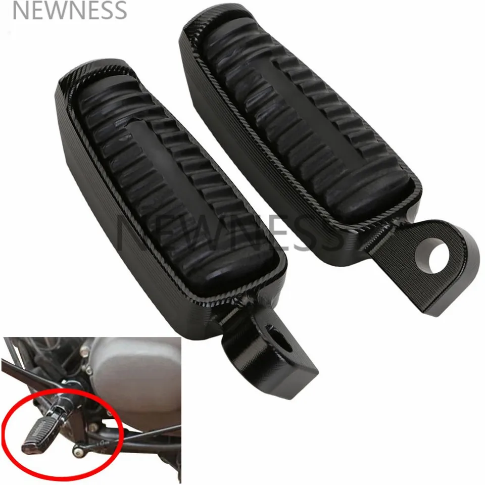 45 stupňov Footpegs Čierny motocykel hliníkovú zliatinu Footrests sa hodí pre Harley Sportster XL 883 XL1200 V-3-Rod Low Hugger Dyna Softa
