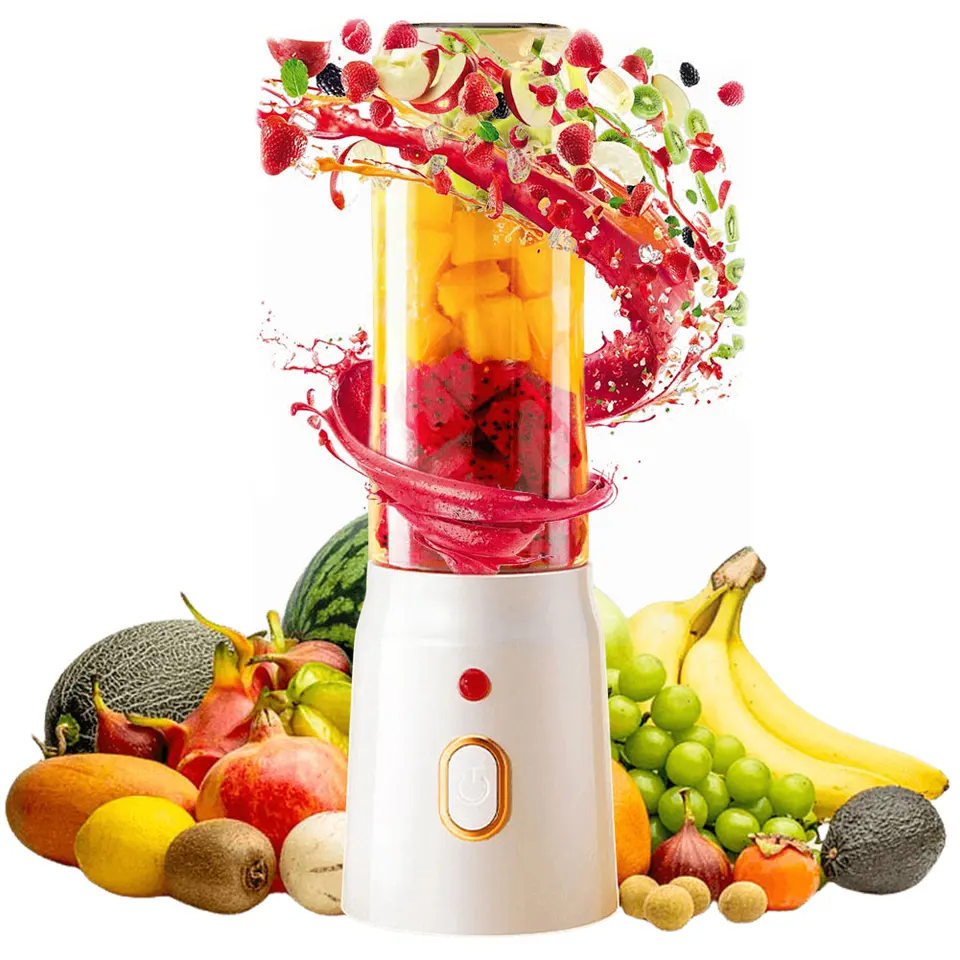 450 ml prenosný bezdrôtový mixér Rehargetable Electric Fruit Juicer Stroj 10 lopatiek pre džúsy trias smoothies a detská výživa