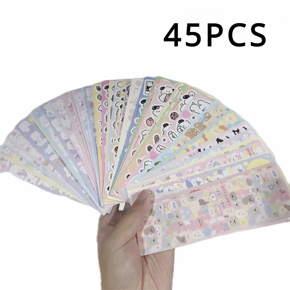 45ks plastové nálepky na materiál Žiadne opakované roztomilé nálepky na králičky