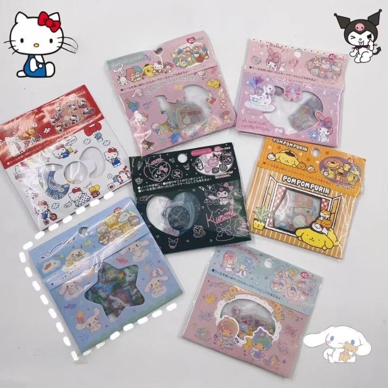 45ks sanrio karikatúra roztomilý Hellokitty Kuromi Nálepky pre laptop telefónny puzdro hrnček na batožinu Gitara Dekoratívne nálepky veľkoobchodné nálepky