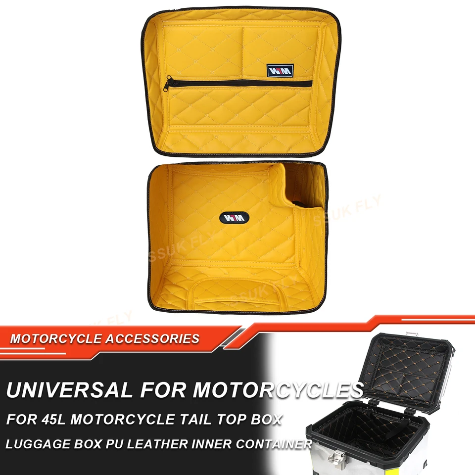 45L Univerzálny motocykel horný box zadný kmeň kryt podložky Tail batožina náradie vo vnútri vložky Vnútorná podšívka vankúš PU koža
