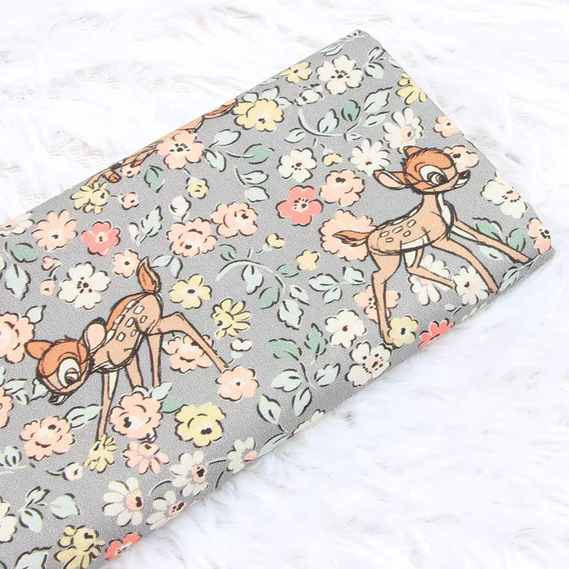 45x105 cm Disney Bambi Deer Collection Plain 100% bavlnená tkanina na šitie patchwork odev DIY prešívanie vyšívací materiál