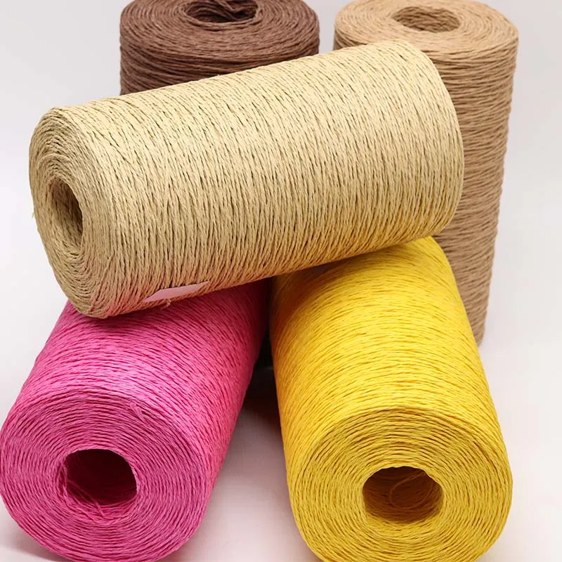 460g/veľa Raffia Slaw Drh Ručne vyrobená pletenie letných klobúkov háčúca priadza