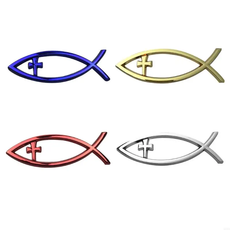 462A Adhézne spasiteľné ryby nálepky s poveternostnými náchylnými návrhmi kresťanský symbol Symbol Symbol Symbol vieru pre auto a notebook