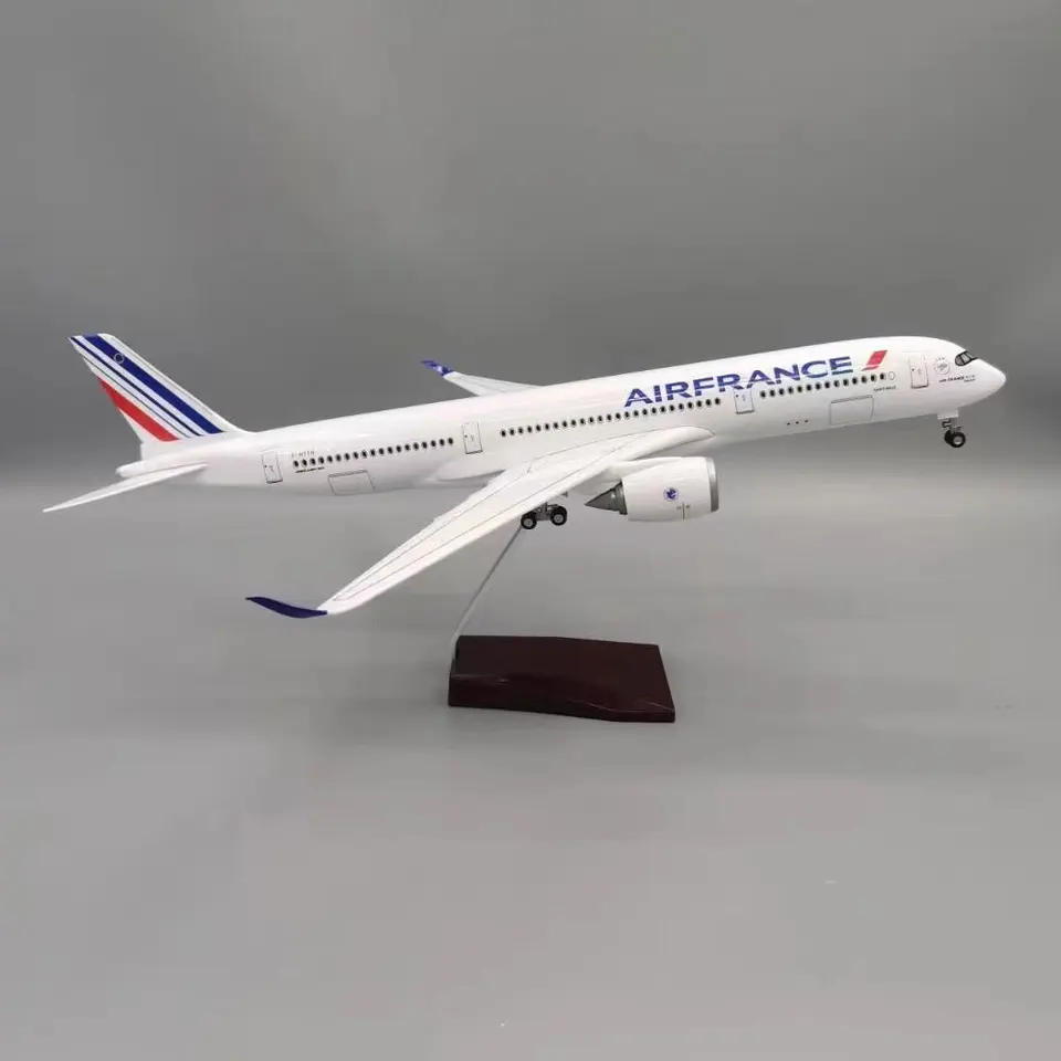 47 cm 1: 135 v mierke Air France A350 Airways letecké lietadlá Model lietadlá Diecast živicové lietadlá Zbierka Zobrazenie hračiek Darčeky
