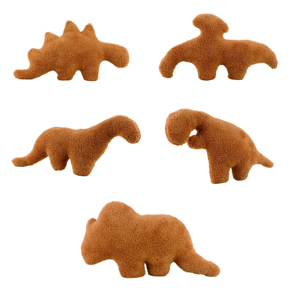 47 cm simulate plyšový dino nugget vankúš detské senzory hračky mäkké plnené zviera Dinosaur kuracie bloky Doll Plush Toy Detská hračka