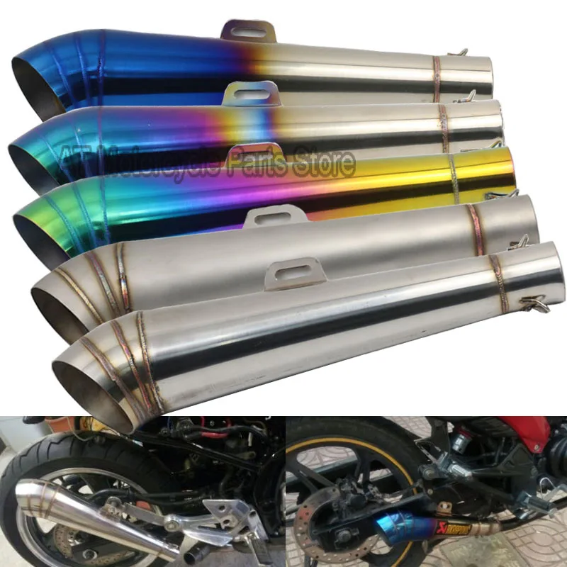 48,8 mm 51 mm univerzálny vstup upravený motocykel výfukových rúh potrubia vyprážaná trubica Escape Moto Nerezová oceľ
