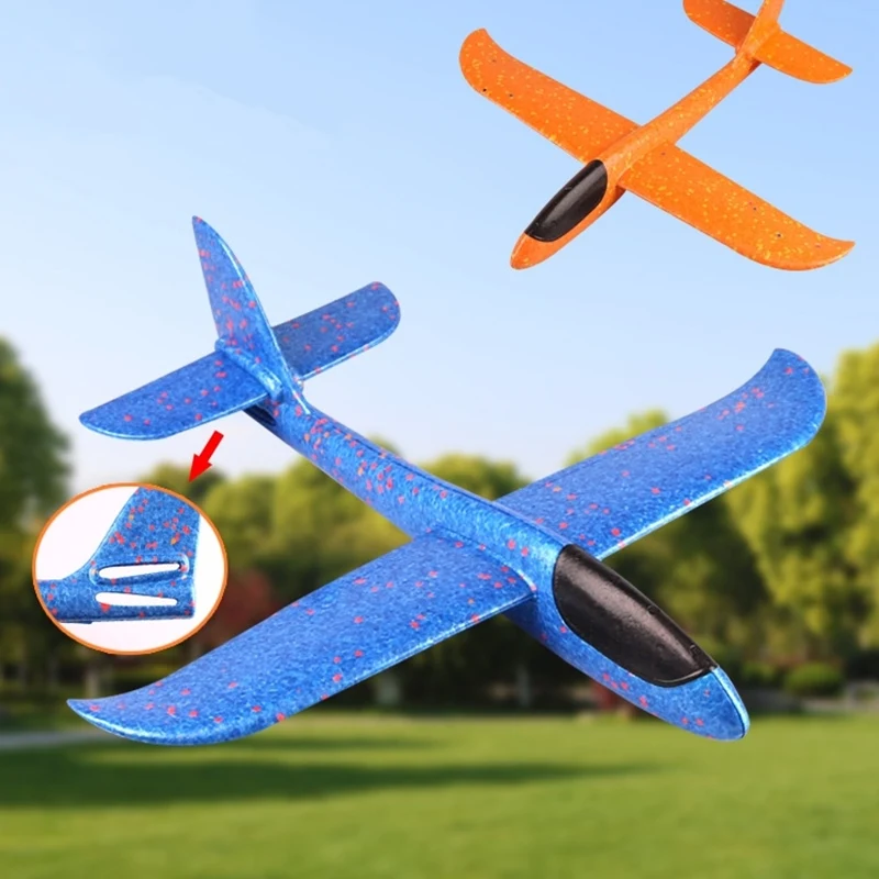 48 cm Big Foam Plane Glider Outdoor Kids Hračky Ručne hádzanie lietadla Svetlo Zotrónové EPP Bublinové lietadlá Spustenie pre deti chlapcov